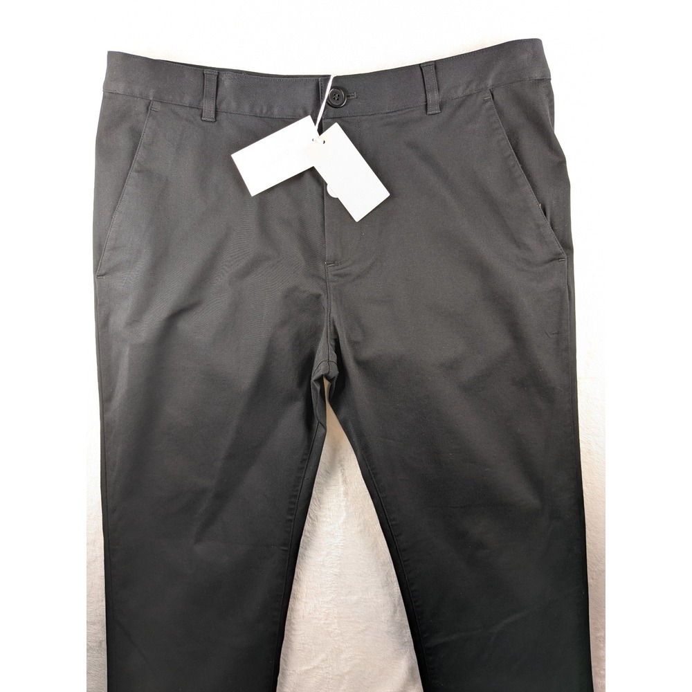COS Organic Cotton Chino Pants Slim Fit Black Dress Casual‎ Sz 36x30